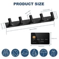 thumbnail image 3 of Perchero de pared VAEHOLD negro con 5 ganchos de acero inoxidable, 3 of 7