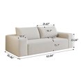 thumbnail image 7 of MAYEERTY 63" 2-Seater Sofa Camel Corduroy Deep Seat No Assembly Living Room/Bedroom/Conference Room, 7 of 7