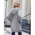 thumbnail image 5 of Zeagoo Women's Zip Up Hoodies Long Sleeve Long Tunic Sweatshirts Oversized Fleece Casual Fall Jacket Coat with Pocket, 5 of 6