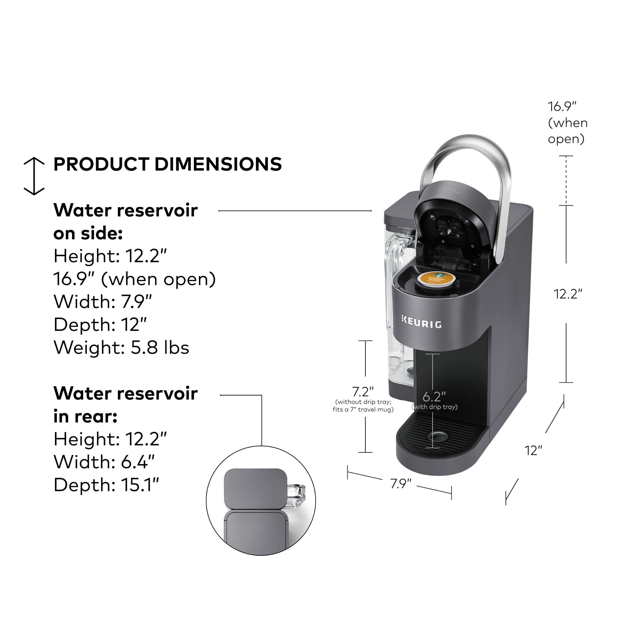 K-Supreme® SMART Single Serve Coffee Maker-Gray