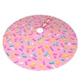 thumbnail image 2 of Kll 30" Christmas Tree Skirt Pink Donut Xmas Tree Skirts Mat For New Year Xmas Holiday Party Indoor Outdoor Home Decoration, 2 of 9