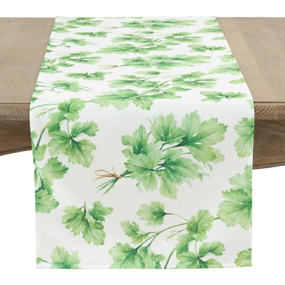 Fennco Styles Decorative Plenty of Parsley Table Runner (16"x72" Table Runner)