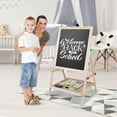 thumbnail image 6 of Fyydes Wooden Height Adjustable Kids Art Easel with Double Sided Drawing Board Chalkboard and Dry Erase White Board, 6 of 7