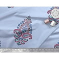 thumbnail image 2 of Soimoi Rayon Crepe Fabric Floral & Paisley Block Printed Fabric 1 Yard 46 Inch Wide, 2 of 3