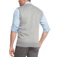 thumbnail image 4 of True Rock Men's Argyle V-Neck Sweater Vest (Heather Gray/Blk/Blue, X-Large), 4 of 4