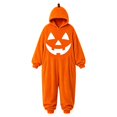 thumbnail image 5 of jiaxiM Hooded Onesie, One Piece Pajama, Halloween Home Wear, Smiling Pumpkin Print Jumpsuit, Loose Plush Daily Sleep Outfit, 5 of 5