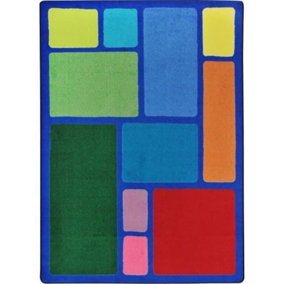 Kid Essentials Our Block Early Childhood Rectangle Rugs  01 Multi Color - 5 ft. 4 in. x 7 ft. 8 in.