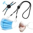 thumbnail image 5 of Cordones para máscara facial, soporte para máscara, cordón ajustable para máscara con clips, correa para soporte de collar facial para mujeres y hombres, cómodo alrededor del cuello, máscara facial Zhivalor WRST-284-1, 5 of 5