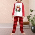 thumbnail image 4 of Conjunto De Pijamas De 2 Piezas Conjunto de pijama familiar de 2 piezas, estilo navideño, patrón de Papá Noel, traje diario a cuadros Cgtredaw Niño Rojo 2-3T para Niño, 4 of 5