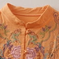 thumbnail image 4 of Womens Athletic Tops Women's T-Shirts Casual Embroidered Top for Everyday Comfort and Seasonal Style Orange XL, 4 of 4