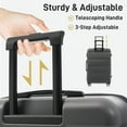 thumbnail image 4 of Hardshell Luggage Sets 3 Piece, Lightweight Luggage Set with Handle Password Lock, 360° Spinner Wheels, 3-Step  Adjustable Height, Double Zipper, for Outdoor, Travel, Holiday, Black(20in/24in/28in), 4 of 7