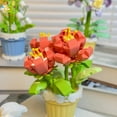 thumbnail image 4 of HLONKHUIQIBAO MOC Eternal Bouquet Micro Building Blocks Flower Model DIY Home Desk Plant Decoration Assemble Brick Toy For Children, 4 of 10