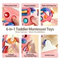 thumbnail image 5 of igolfluck Juguetes Montessori para 1 año, juguetes sensoriales para niños de 1 a 3 años, juguete de actividad de cuerda de silicona de grado alimenticio, juguetes de viaje para bebés, niños y niñas de, 5 of 5