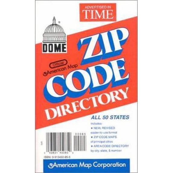 Pre-Owned Dome Official American Map Zip Code Directory, by Arrow Publications, (Paperback), REFERENCE / General, English