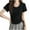 Black, variant on Women's Summer Uniform Tee Crewneck Short Sleeve Solid Color Pullover Loose Fit Casual Top The Go-To in Every Woman's Warm Weather Rotation