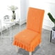 thumbnail image 5 of Fundas De Silla De Terciopelo Funda elástica para silla de comedor con diseño de pata de gato, color naranja, con asiento y respaldo integrados (1 unidad) JASKFLY, 5 of 8