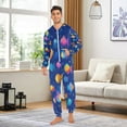 thumbnail image 5 of IAUYY Unisex Adult Onesie Pajamas Ultra-Soft Crystal-Soft Fabric, Halloween Adult Onesie Pajamas Adults,With a Zipper Plus Size Onesie Pajamas, Starry Sky Background, 5 of 7