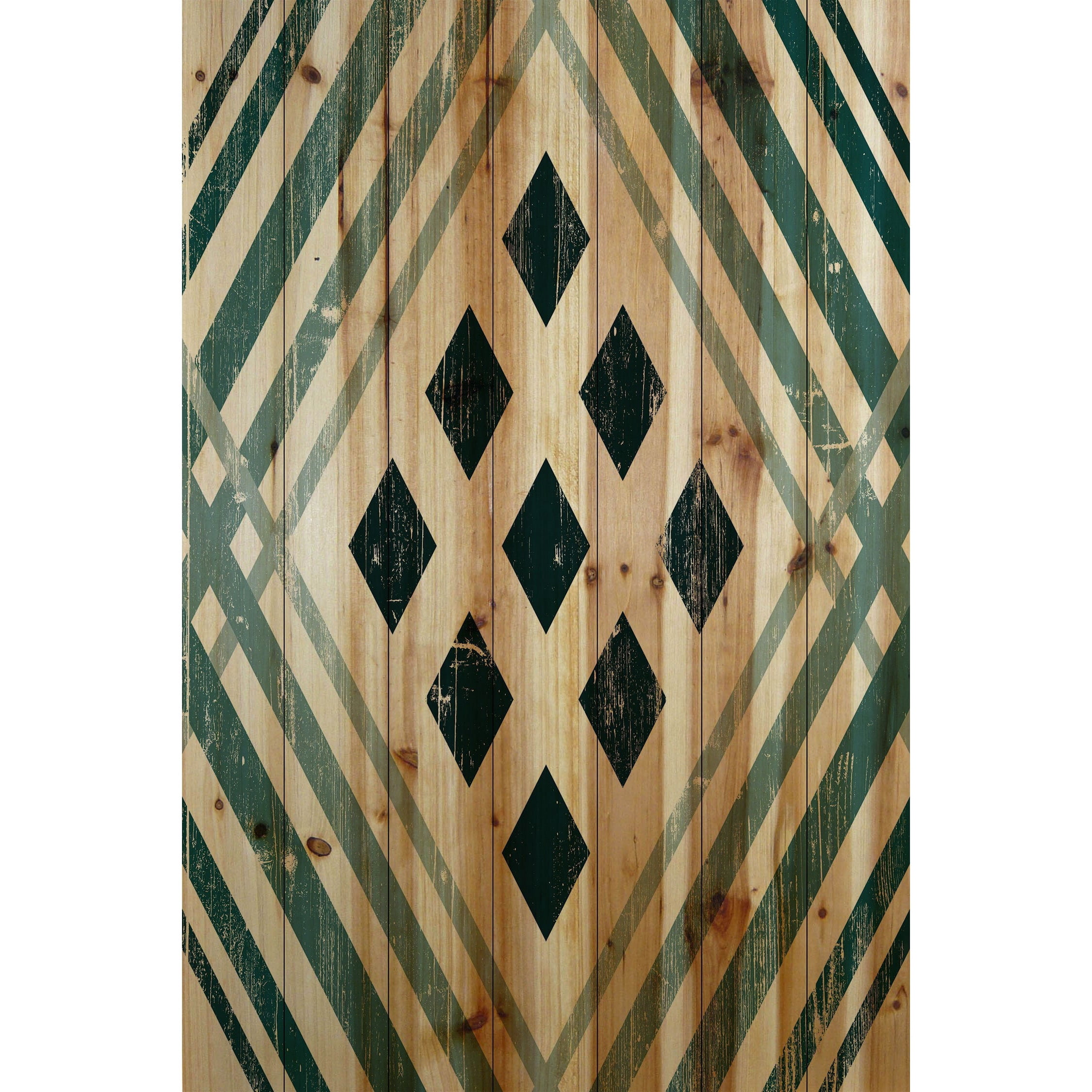 Marmont Hill - "Black Diamonds" Painting Print on Natural Pine Wood