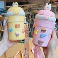 thumbnail image 3 of Portable Cute Straw Bounce Cup Water Bottle Insulation Cup for Children, Q7I7, 3 of 8