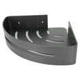 thumbnail image 2 of Estantería de esquina gris, organizador triangular de aluminio para almacenamiento, accesorio de baño, 2 of 14