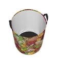 thumbnail image 3 of Balery Bright Mushrooms Round Laundry Basket with Handles Waterproof Freestanding Laundry Hamper for Clothes Toys in the Dorm and Family-Small, 3 of 8