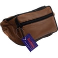 thumbnail image 5 of Marshal Leather Waist pack, Belt Pouch, Fanny Pack, Bumbag Light Brown, 5 of 7