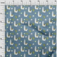 thumbnail image 2 of oneOone Cotton Cambric Dusty Blue Fabric Cactus & Sheep Sewing Fabric By The Yard Printed Diy Clothing Sewing Supplies 56 Inch Wide, 2 of 4