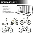 thumbnail image 4 of Commercial Grid Bike Rack, 61" Floor Bike Rack, Bicycle Floor Parking Stand, 10-Bike Capacity Power Coated Steel Dual-Sided Bicycle Storage Stand for Garages, Stores, Schools & Universities, 4 of 9