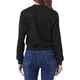 thumbnail image 3 of Chaqueta de mujer INSPIRE CHIC de ante sintético, abrigo corto con cuello alzado, cierre de cremallera, chaquetas de moto bomber XL negra, 3 of 5