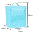 thumbnail image 3 of Trellis Collection Small Tin Canister, Turquoise, 3 of 3