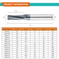 thumbnail image 3 of Carbide Threading Milling Cutter Single Tooth Three Teeth Full Thread Cutters Hard Alloy Coating Threaded End Mills ,Great Multi-Purpose Application, 3 of 5