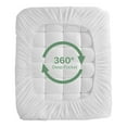 thumbnail image 5 of JPHOME Bamboo Queen Size Quilted Pillowtop Mattress Topper Pad Cover with Deep Pocket Fitted Up to 8"-21", Soft & Comfort, 5 of 7