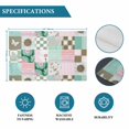thumbnail image 6 of Spring Floral Checkered Placemats Set of 8, Turquoise Pink Buffalo Plaid Placemats for Dining Table, Place Mats for Kitchen Tabletop, Waterproof Wipeable Dining Table Mats Set, 6 of 9