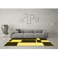 thumbnail image 3 of Ahgly Company Indoor Square Abstract Yellow Contemporary Area Rugs, 4' Square, 3 of 4