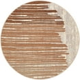 thumbnail image 4 of Unique Loom Outdoor Modern Collection Area Rug - Vertex (4' 1" Round Beige Brown/Light Brown), 4 of 9