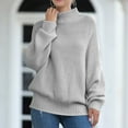 thumbnail image 4 of Womens Sweaters, Roll Neck Sweaters for Women, Batwing Sleeve Knit Design, Cozy Winter Versatile Wear, 4 of 6