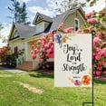 thumbnail image 3 of Biblical Quotes Garden Flag Vertical Double Sized,Joy of The Lord is My Strength Yard Outdoor Decoration 12.5 x 18 Inch, 3 of 6