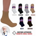 thumbnail image 3 of Diamond Star Diabetic Ankle Socks - Non Binding Quarter Socks for Men & Women, Cushion Circulatory Socks (Beige - 12 Pairs, Socks Size 10-13, Fit Women's Shoe Size 7-12), 3 of 6