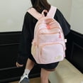 thumbnail image 4 of Clearance！Polka Dot Backpack Set 3Pcs Cute Daypack Kawaii Nylon Backpacks for Travel Daily Use Pink, 4 of 8