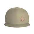 thumbnail image 3 of DouZhe Flat Brim Cap Snapback Hat, Red Love Heart Fire Flower Design Prints Adjustable Yellow Adult Baseball Cap, 3 of 6