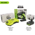 thumbnail image 3 of Surebonder 60 Watt Ryobi Type 18 Volt Battery Powered Cordless Professional Heavy Duty Full Size Hot Glue Gun with Battery and Charger Included, 3 of 6