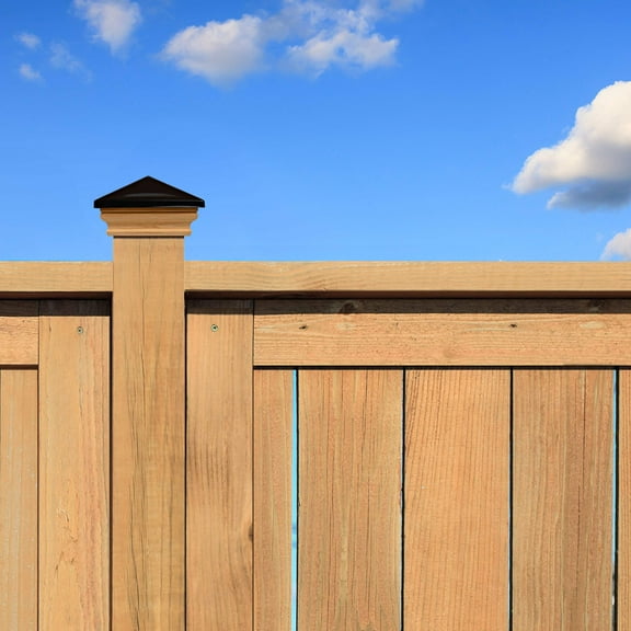 Cambridge Black Metal Top with Cedar Post Cap Slip Over