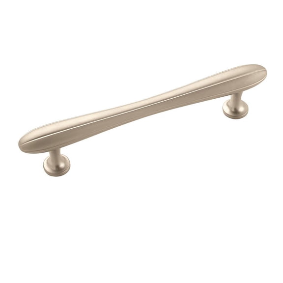 Amerock Angouri 5-1/16 in (128 mm) Center-to-Center Satin Nickel (Matte) Cabinet Pull
