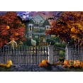 thumbnail image 2 of Boehme, Nicky 18x14 White Modern Wood Framed Museum Art Print Titled - Halloween House, 2 of 4