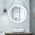 thumbnail image 2 of kleankin Miroir de Salle de Bain Moderne à DEL, Miroir de Meuble-Lavabo à Intensité Réglable Antibuée, 2 of 10
