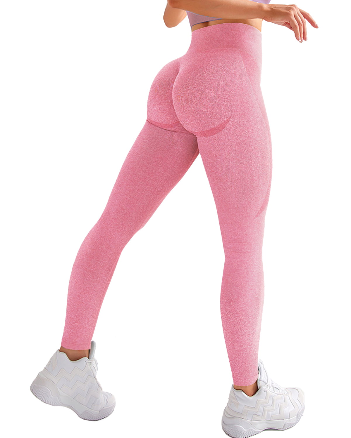 SEASUM Women High Waisted Seamless Leggings Smile Contour Workout Gym Yoga Pants Tights 
