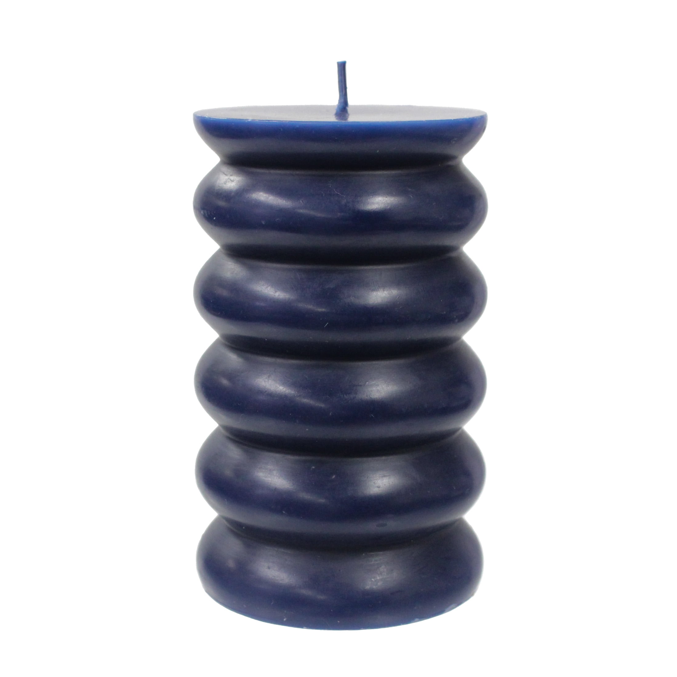 (2 pack) Better Homes & Gardens Unscented Bubble Pillar Candle, Blue, 3 in x 5 in