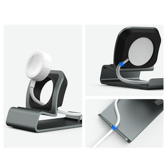 Base de carga inalámbrica estable y compacta para reloj con soporte de aluminio