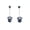 Navy blue, variant on Gorgeous Navy Blue Rhinestone Crystal Dangling Earrings