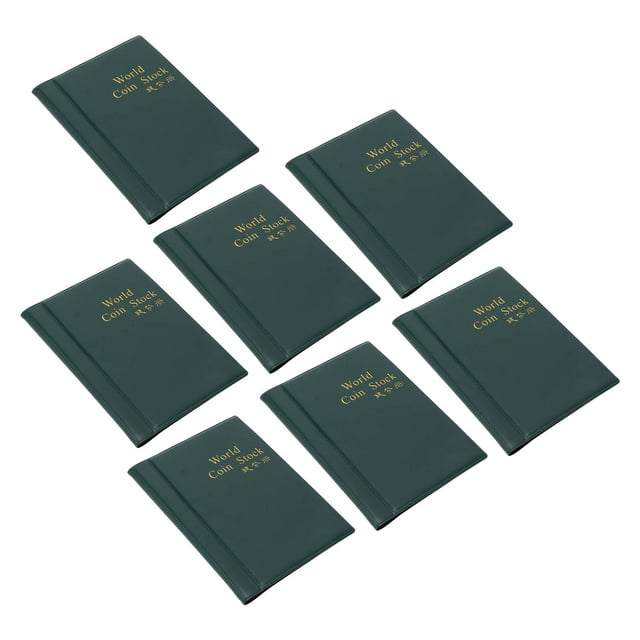 Libro De Colección De Monedas, Soporte De Libro De Colección De Monedas Impermeable Verde 7 Piezas A Prueba De Polvo Para Moneda ANGGREK GI1210